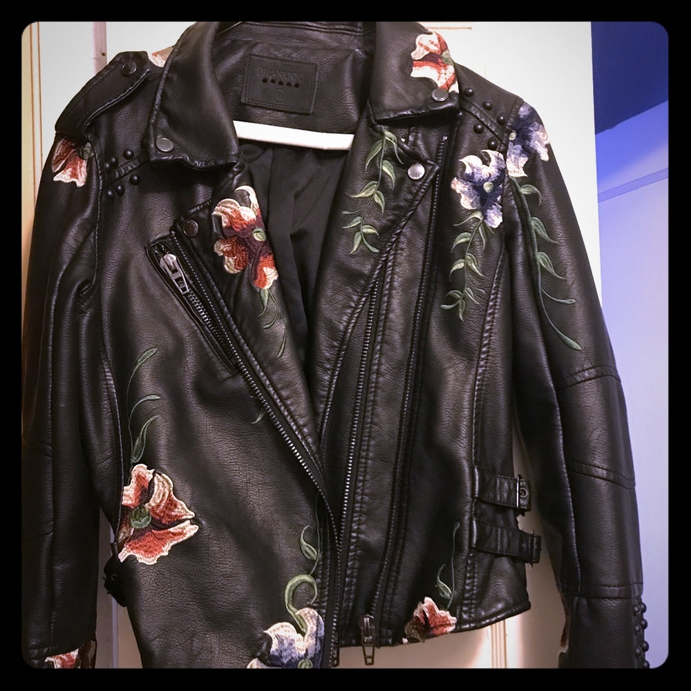 Blank NYC "AS YOU WISH" Embroidered Moto jacket